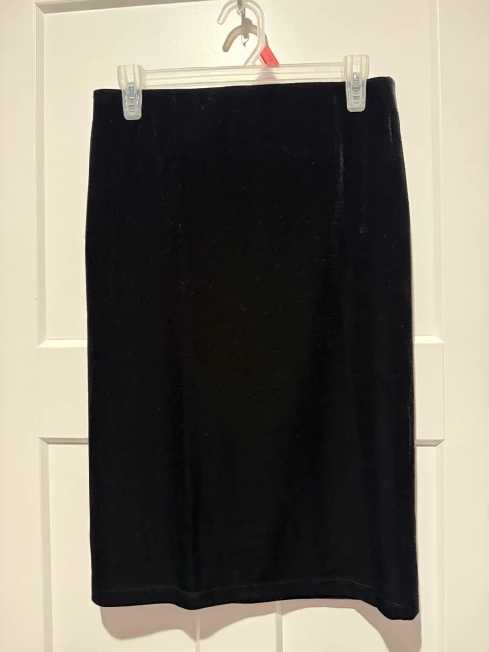 LOFT Black Velvet Pencil Skirt size small